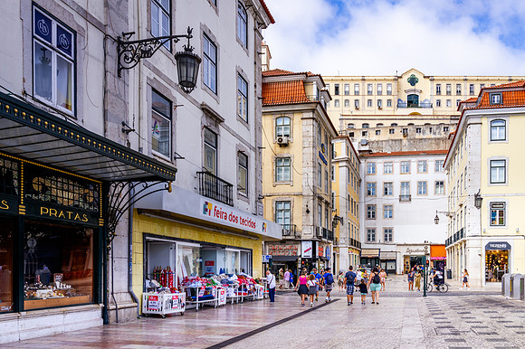 Touristy street in Lisbon