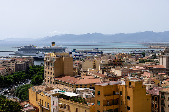 View from the top of Bastione di Saint Remy