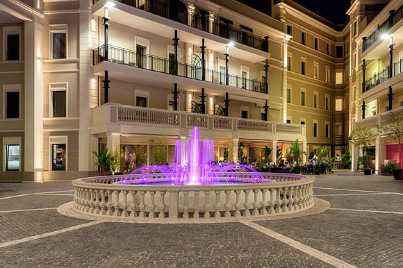 Fountain at the hotel