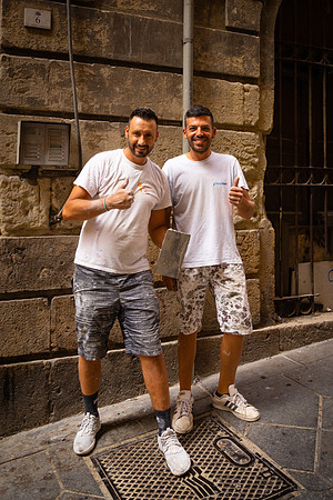 Two construction guys happy to pose for me