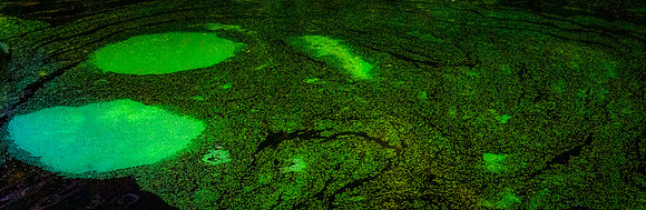 Looking down to the water from the well walk