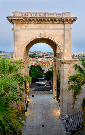 View from the top of Bastione di Saint Remy